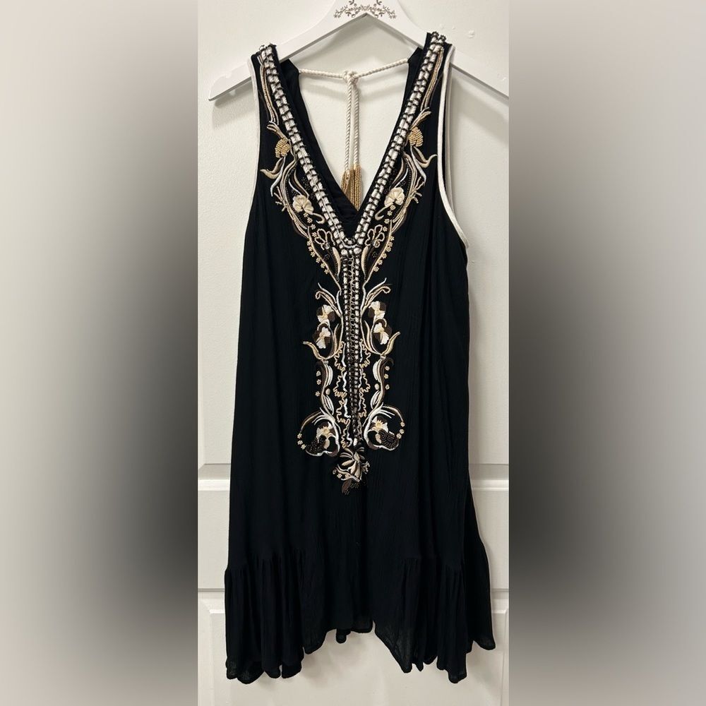 Free People Black and White Mini Dress